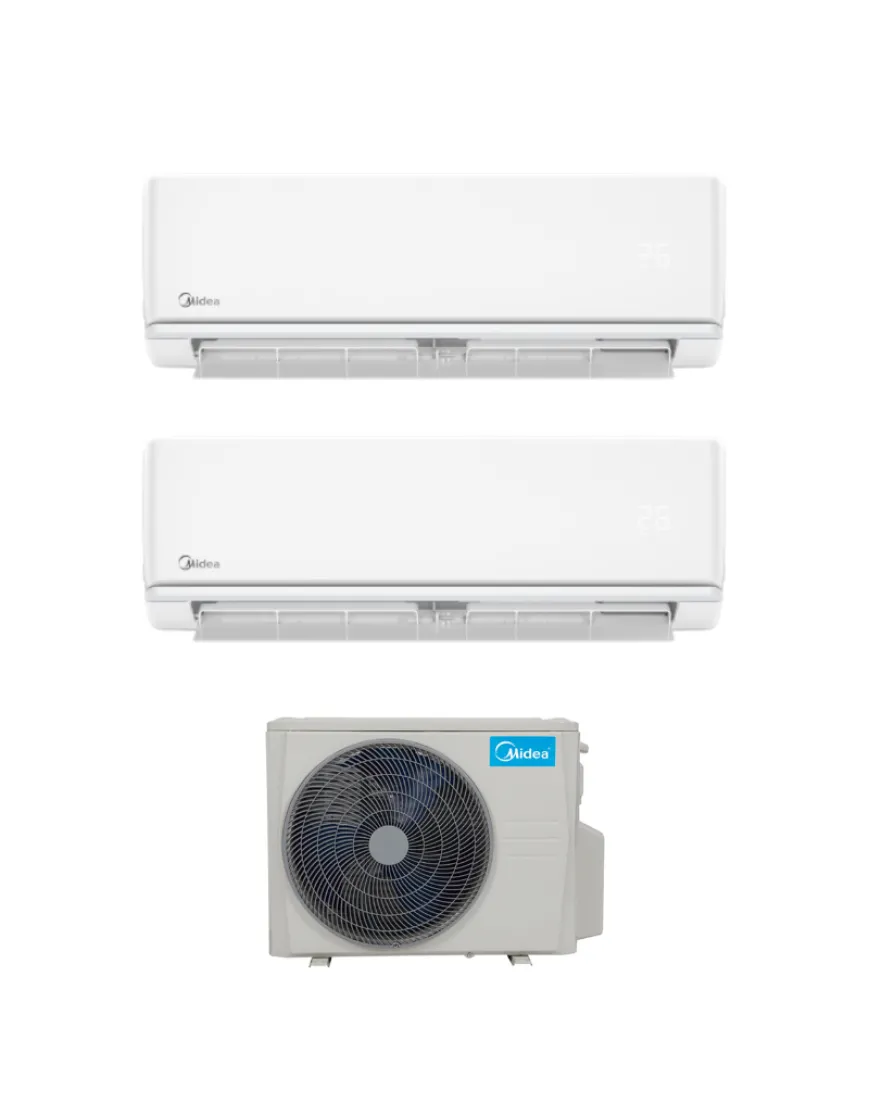 Aparat de aer conditionat multisplit Midea cu doua unitati interne 9000 BTU AG2Dura-09NXD0-I / M2OH-18HFN8-Q
